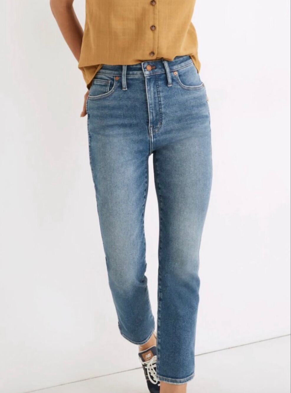 Madewell Curvy Stovepipe Jeans Medium Wash Womens Size 28